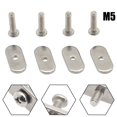 thumbnail image 2 of 4 Pack Stainless Steel Kayak M5 Screws & Nuts Rail Track Mount Tie Down Eyelet, 2 of 8
