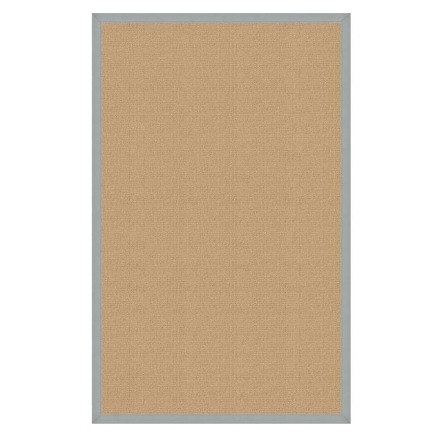 Athena Sisal & Ice Blue 1'10" x 2'10" Accent Rug with natural beige sisal center and ice blue cotton binding, tufted 100% wool texture, mitered corners, ideal for doorways or in front of sinks, made in the USA, suitable for layering in transitional home decor.
