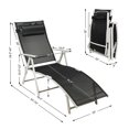 thumbnail image 4 of Costway Chaise Longue Pliante d'Extérieur 2 Pcs avec Coussin Noir, 4 of 10