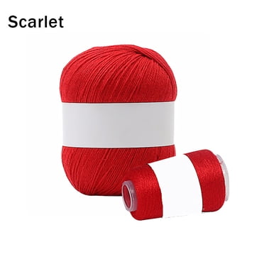 kurtrusly Fil à Tricoter Mélangé Corde à Tricoter Épaisse Cordon Macramé pour Crochet Artisanat Bricolage Fabrication Corde, Rouge
