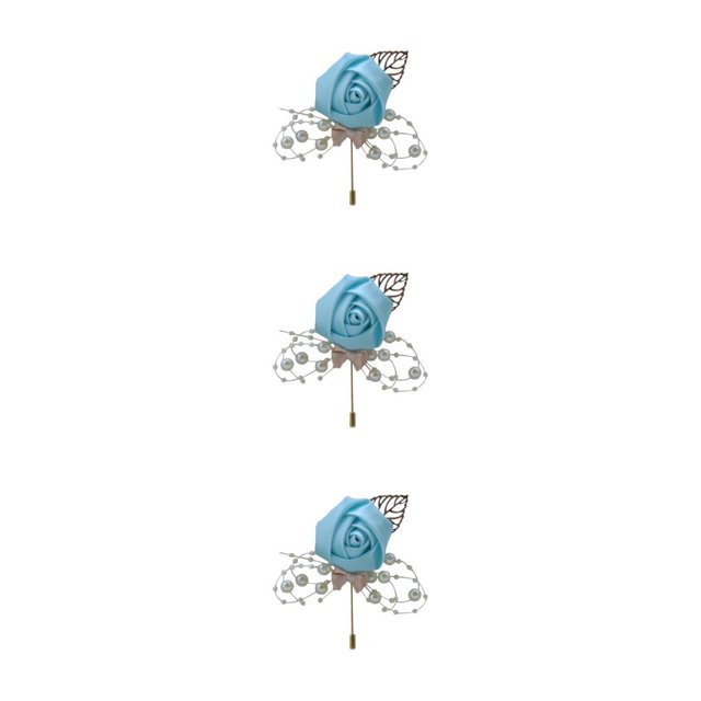 Youkk Cloth Chic And Stylish Brooch Pin Fashion Statement With Exquisite Piece Modern Minimalist Corsage water blue 3Set