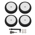 thumbnail image 2 of 17mm Hex RC Wheels and Tires, Strong Cushion RC Front Rear Tires and Wheels Environmentally Friendly Strong Grip High Performance  for 1/8 RC Off Road Car Yellow,White, 2 of 7