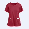 thumbnail image 2 of RKSTN Women's Short Sleeve V-Neck Pocket Care Workers Tops, 2 of 4