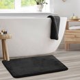 thumbnail image 2 of 1 Large Clara Clark Bath Mat Bathroom Rug - Absorbent Memory Foam Bath Rugs - Non-Slip, Thick, Cozy Velvet Feel Microfiber Bathrug, Plush Shower, Toilet- Floor Bathmats Carpet - Black - 20"x32", 2 of 6