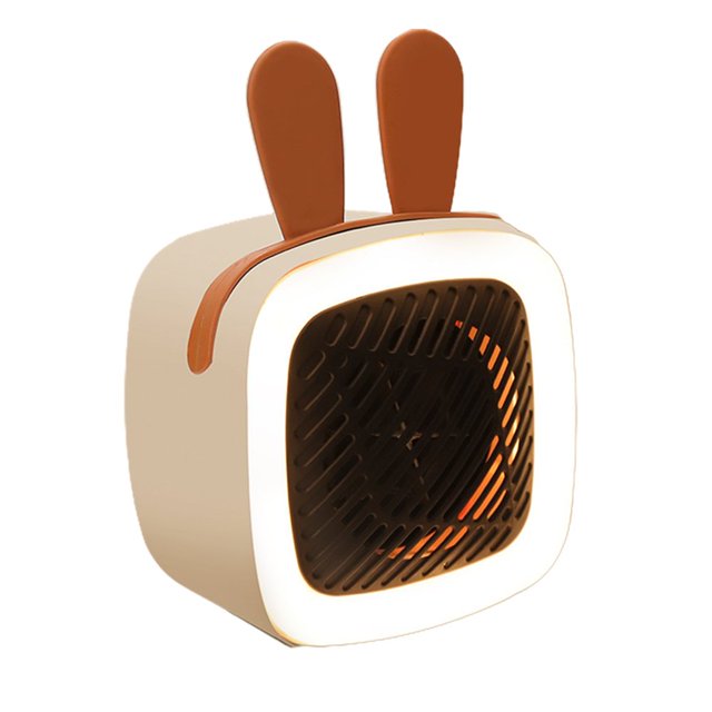 Cartoon Mini Space Heater Fan Portable Air Heater Small Desktop Night Light Heater