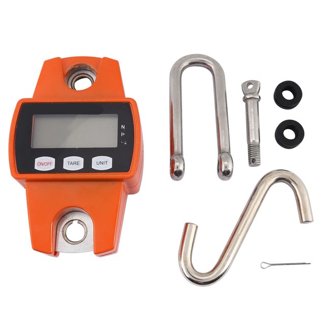 Weighting Scale, Portable LCD Digital Electronic Mini Hanging Weighting Scale 300kg with Hook, Heavy Duty Industrial LED Full Screen Hanging Hook Scales