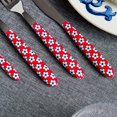 thumbnail image 2 of ARIMI Nilu Decor Italian Stainless Steel 24 Piece Flatware Set - Service for 6 - Flower Red Handle, 2 of 4