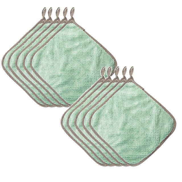 Oleegame 2PC Ten Dollar Items 5PCS Rag Dish Cloth Water Absorption Thickening Pot Washing Towel Table Home Kitchen Dishcloth