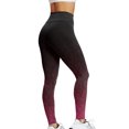 thumbnail image 3 of B91xZ Leggings pour Femmes Taille Haute Legging Court avec Poches Latérales, Vin m, 3 of 4
