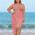 thumbnail image 4 of Sortie de Plage pour Femmes avec Sangle Ajustable, Fente Latérale Haute, Polyester Tissé Transparent, 1 Pce, 4 of 9