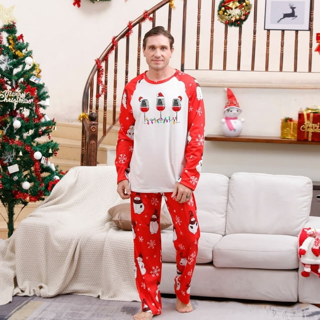 Pyjamas de Noël Assortis pour Hommes Ensembles de Pyjamas de Vacances pour la Famille