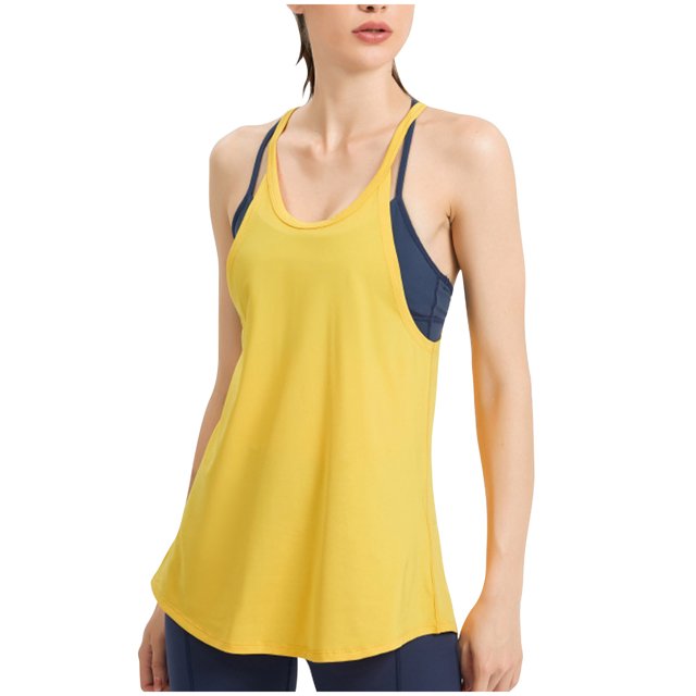 Chbgutlmr Workout Tops for Women U Neck Sleeveless Solid Color Racerback Athletic Gym Yoga Tops Camis