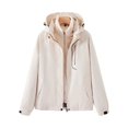 thumbnail image 1 of LSLJS Manteau Chaud d'Hiver Coupe-Vent Trois-en-un pour Femmes pour Sports de Plein Air (Blanc, TTTG), 1 of 5