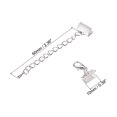 thumbnail image 2 of Unique Bargains 10Set Ribbon Crimp Clamp Ends Lobster Claw Clasps & Chain 10mm Silver Tone for DIY, 2 of 7