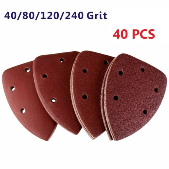 40 Pcs Mouse Sanding Sheets for Black And Decker Detail Palm Sander Pads Sandpaper