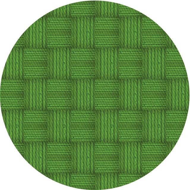 Ahgly Company Tapis d'Intérieur Ronds Lavables à la Machine, Style Transitionnel, Vert Pomme Vert, Tapis de Zone, 4 Pieds Rond
