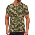 thumbnail image 2 of Ceisia T-Shirts à Col Rond pour Hommes à Imprimé Camouflage à Texture Rayée, Hauts Décontractés Extensibles et Respirants à Manches Courtes Cadeaux, 2 of 9