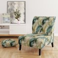 thumbnail image 2 of Designart "Tropics In Neutral Tones IV" Green Tropical Upholstered Accent Chair - Tropical Arm Chair For Bedroom, 2 of 7