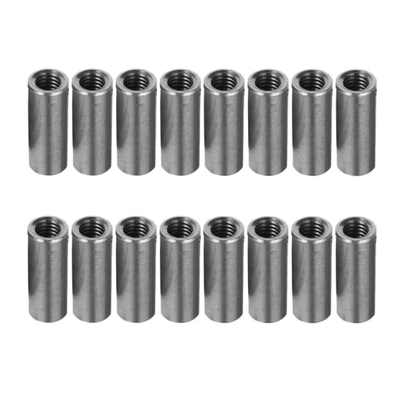 FRCOLOR rod bar stud Stainless Steel Coupling Nut for Industry Constructed of 304SS with Fine Smooth Surface and Cylindrical Shape Design,0.59"X0.47"X0.47"