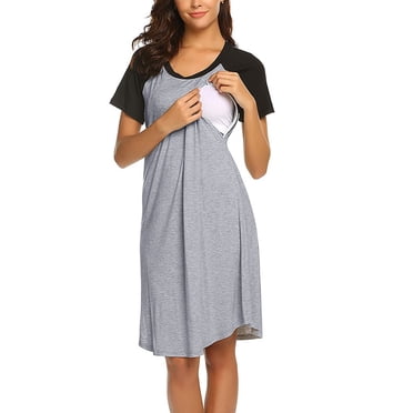 2025 Maternity dress Women Maternity Dress Nursing Plus Size Wedding Dress Long Sleeve Nightgown Breastfeeding Nightshirt Short Sleeve Floral Dresses