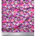 thumbnail image 1 of Soimoi Rayon Fabric Camouflage Texture & Flamingo Bird Print Fabric by Yard 42 Inch Wide, 1 of 3