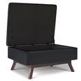thumbnail image 3 of Simpli Home Owen 34" Coffee Table Storage Ottoman in Midnight Black Faux Leather, 3 of 8