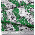 thumbnail image 2 of Soimoi Velvet Fabric Leaves & Flower Floral Decor Fabric Printed Yard 58 Inch Wide, 2 of 3