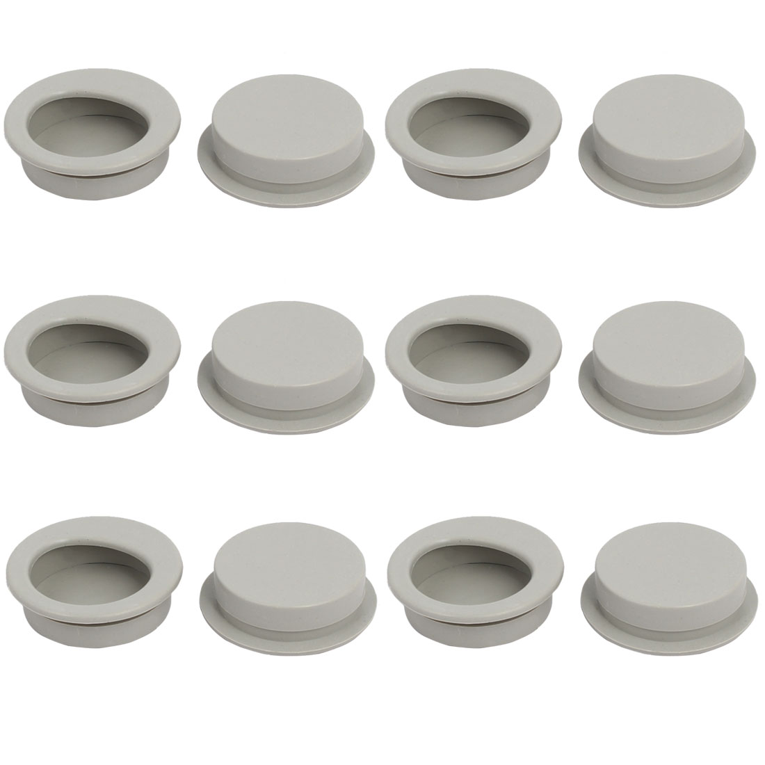 Unique Bargains Boutons de Tirage Ronds en Plastique pour Porte d'Armoire et Placard 38mm Dia 12 Pcs