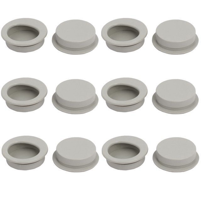 Unique Bargains Boutons de Tirage Ronds en Plastique pour Porte d'Armoire et Placard 38mm Dia 12 Pcs