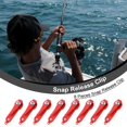 thumbnail image 4 of DYNWAVE 8pcs Red Padded Heavy Tension Snap Release Clips Weight Planer Board Tackles, 4 of 4