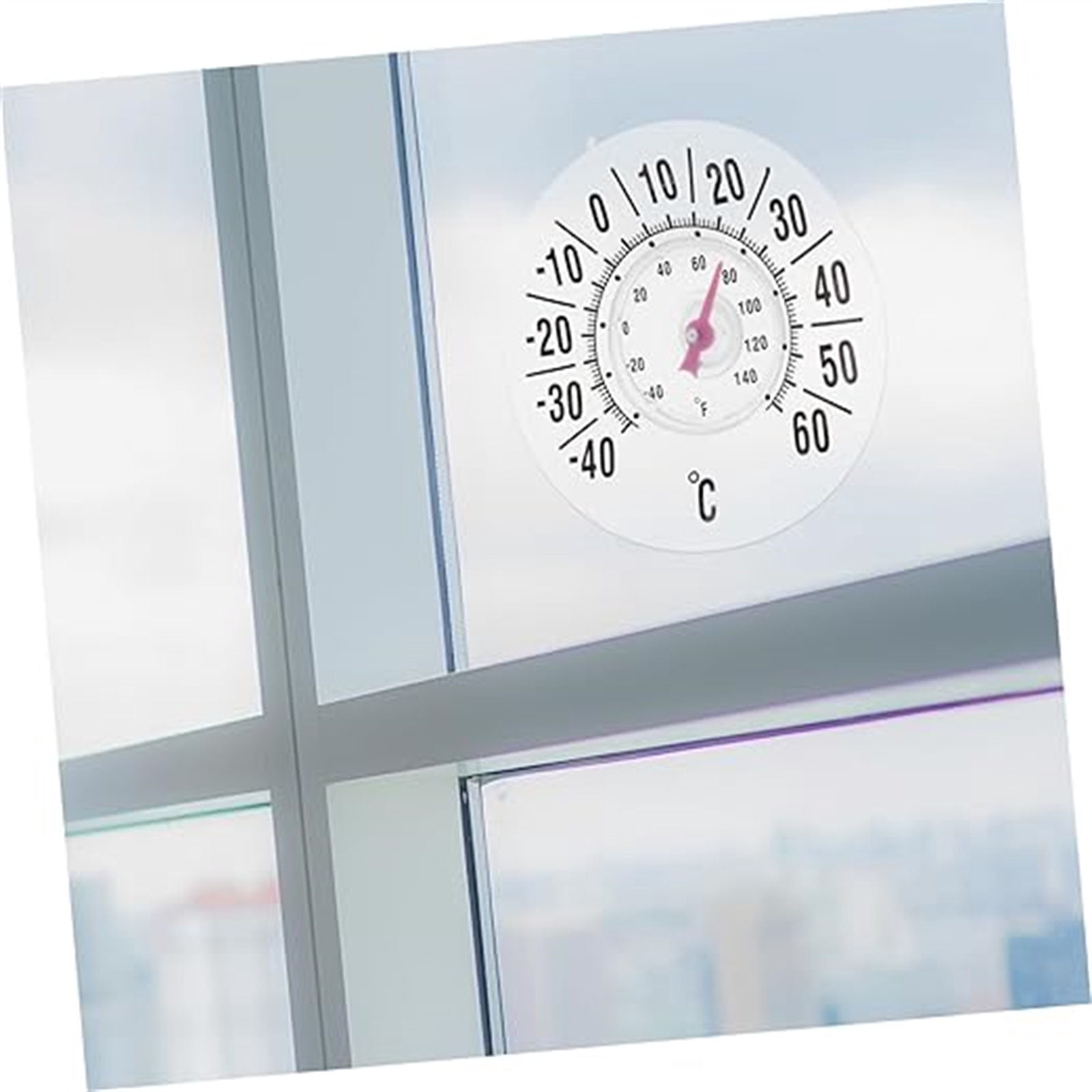Mechanical Pointer Indoor Observation Outdoor Environment Temperature Measurement Dedicated Transparents Suction Window Thermometers