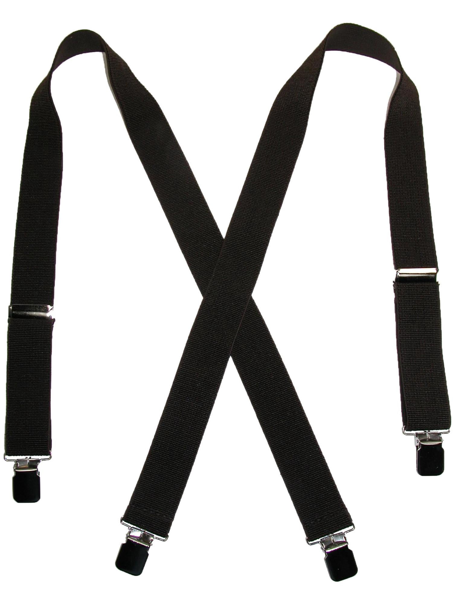 CTM®  Terry Casual Elastic Clip-End 1 1/2 Inch Suspenders (Men's)