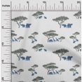 thumbnail image 1 of oneOone Polyester Lycra Fabric Tree & Animals Ikat Printed Craft Fabric BTY 56 Inch Wide, 1 of 4