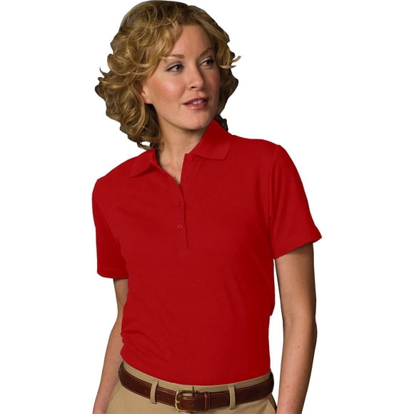 Edwards Garment Women's Short Sleeve Soft Touch Polo X-Large Red