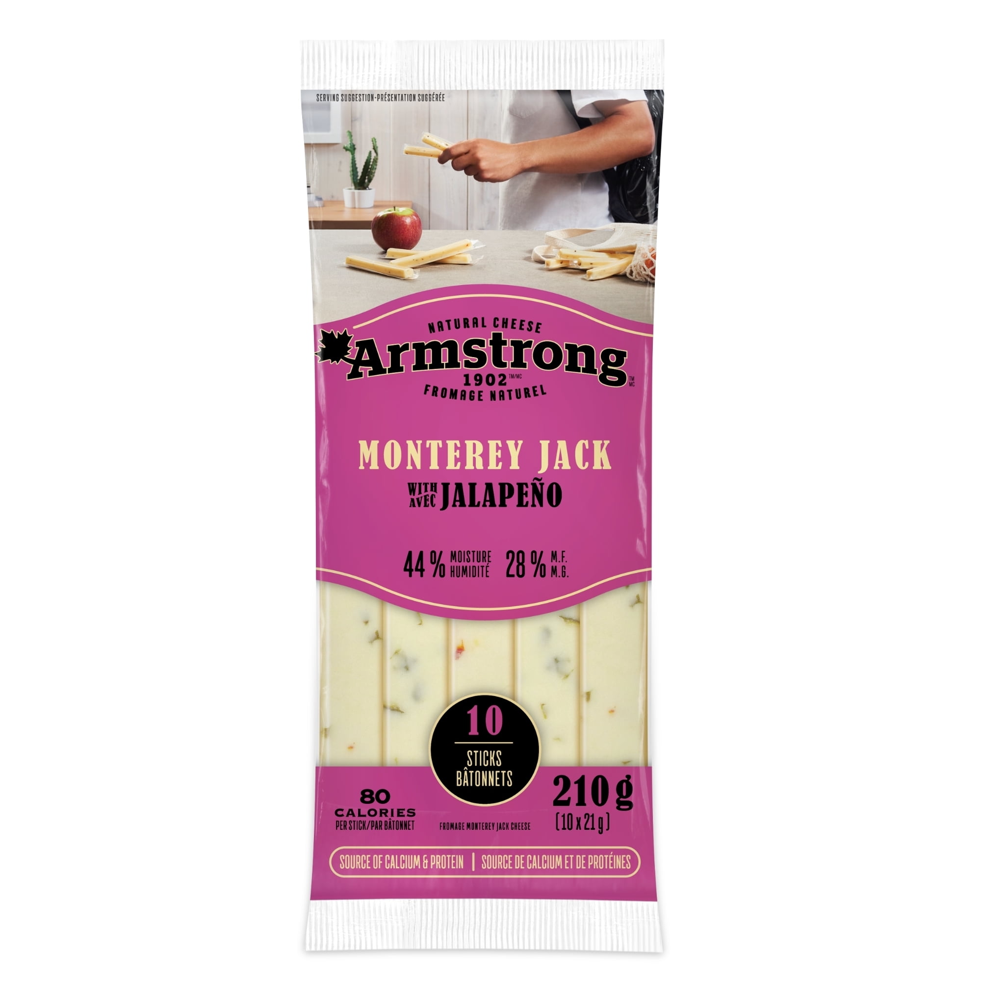 Armstrong Bâtonnets de fromage Monterey Jack avec jalapeño