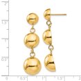 thumbnail image 2 of 14k Polished Half Ball Dangle Earrings E883, 2 of 2