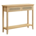 thumbnail image 2 of VASAGLE Console Table, Behind Couch  with Open Storage Shelf, Rounded Corners, Oak Beige,Particleboard, 2 of 7