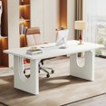 thumbnail image 1 of Tribesigns 70.9" Modern Executive Desk, Wood Large Office Computer Desk for Home Office, White, 1 of 5