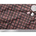 thumbnail image 2 of Soimoi Brown Cotton Cambric Fabric Check Check Print Sewing Fabric Yard 56 Inch Wide, 2 of 4