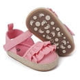 thumbnail image 2 of NOKIO Baby Girl First Walking Shoes Summer Toddler Flat Sandals, Ruffles Design Water-Friendly Lightweight Breathable Comfortable Non-Slip Pool Beach Footwear, 2 of 9