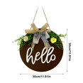 thumbnail image 2 of MesaSe Wooden Welcome Sign with Bowknot Ribbon Front Door Porch Gate Hanging  Plaque Board, 2 of 9