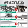 thumbnail image 4 of BeesClover 24*48/60*24 Inches Stainless Steel Table for Prep & Work, NSF Metal Commercial Heavy Duty Table with Adjustable Under Shelf and Foot,Backsplash for Restaurant, 4 of 7
