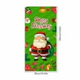 thumbnail image 3 of Christmas Door Curtain Outdoor Decor Santa Claus and Puppy Scene Hanging Fabric Backdrop for Front Door Entryway Party Photo Background 72.8x35.4 Inch Polyester Indoor Home Decoration, 3 of 5