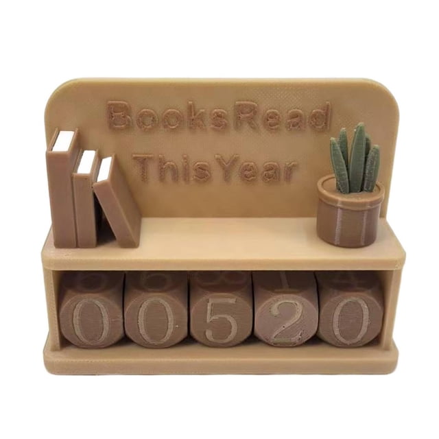 IumwxzRead Tracker Printed Visual Shelf Sign Manual Counter Solid ABS Long Lasting Reading Motivation No App Club Student Teacher Challenge Decor 1pc