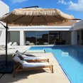 thumbnail image 4 of Aoodor Grand patio 9 FT Thatch Tiki Umbrella(No Base), 4 of 9