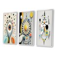 thumbnail image 3 of Designart "Occult Séance Insights IV" Modern Geometric Framed Wall Art Set Of 3 - White Abstract Frame Canvas Set For Living Room Decor, 3 of 6