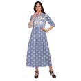 thumbnail image 2 of Moomaya Robe Kurti d'Été à Manches Courtes Imprimée, Tunique Ligne A pour Femmes, 2 of 5