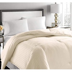 Blue Ridge Home Fashions, Inc. Microfiber Embossed Oversized Twin in Ivory Color Down/Down Down/Down Blend Comforter,