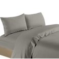thumbnail image 1 of Life Style 1200 Thread Count 100% Egyptain Cotton 4-Piece Deep Pocket Stripe Sheet Set (Queen, Grey), 1 of 1