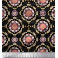 thumbnail image 1 of Soimoi Rayon Fabric Floral Mandala Print Sewing Fabric Yard 42 Inch Wide, 1 of 3